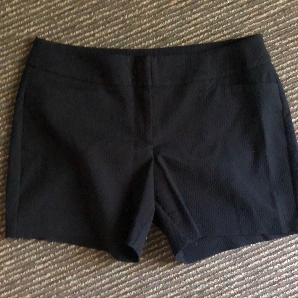 Black textured shorts